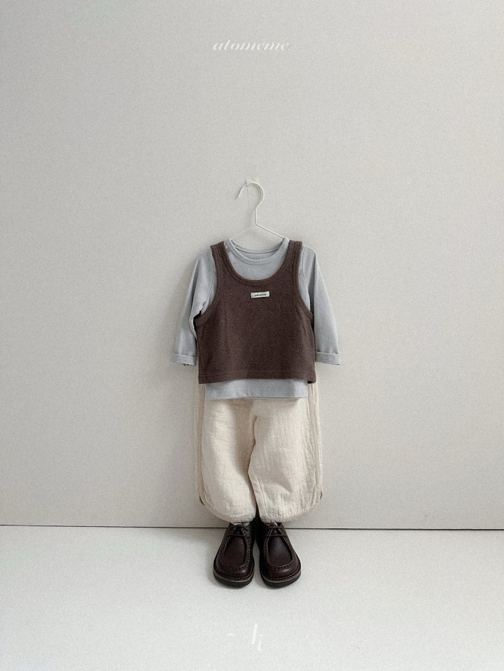 Atomeme - Korean Baby Fashion - #babyoutfit - Latte Vest - 12