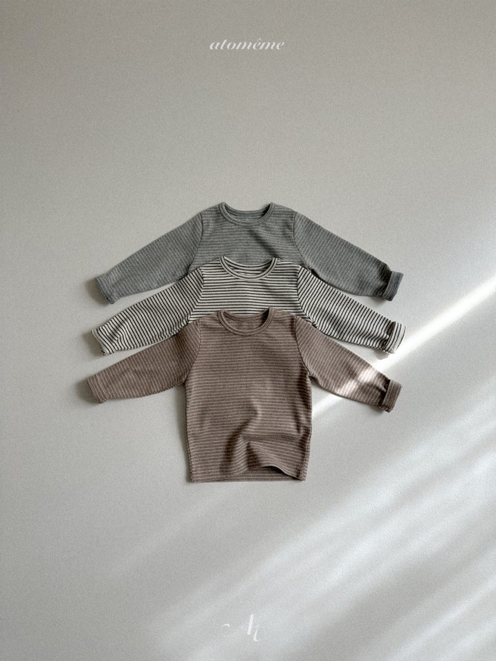 Atomeme - Korean Baby Fashion - #babyoutfit - Iro Stripe Tee - 3