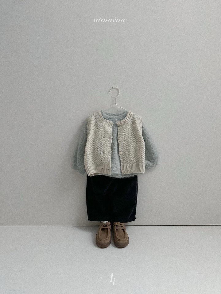 Atomeme - Korean Baby Fashion - #babyoutfit - Puffy Knit Vest - 11