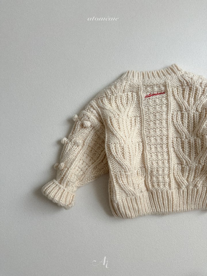 Atomeme - Korean Baby Fashion - #babyoutfit - Pom Cardigan - 9