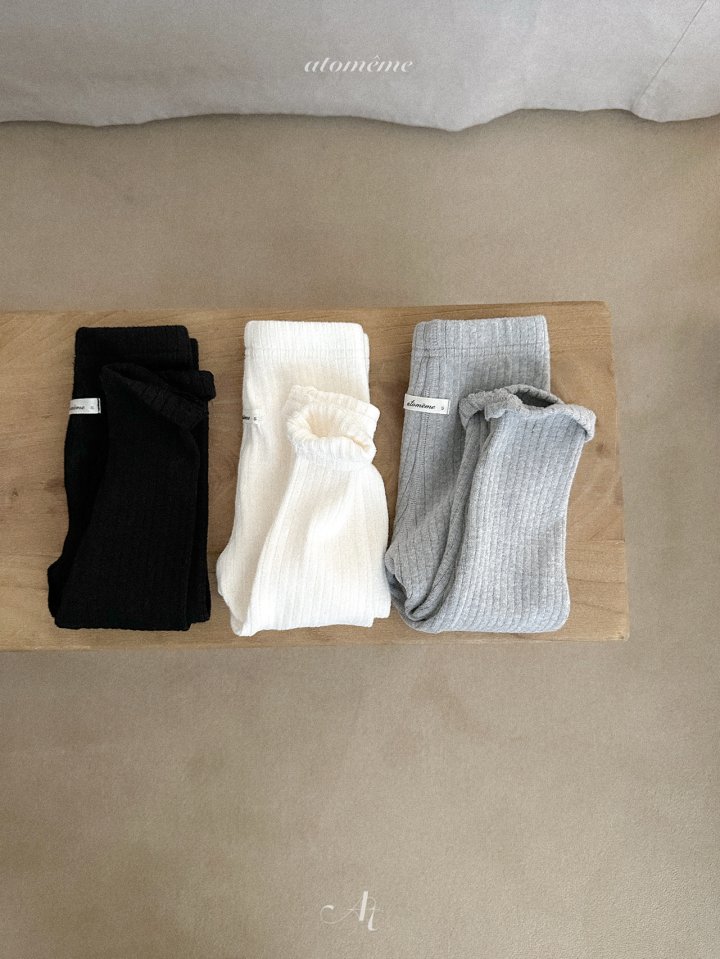 Atomeme - Korean Baby Fashion - #babyoutfit - Winter Ribbed Leggings - 11