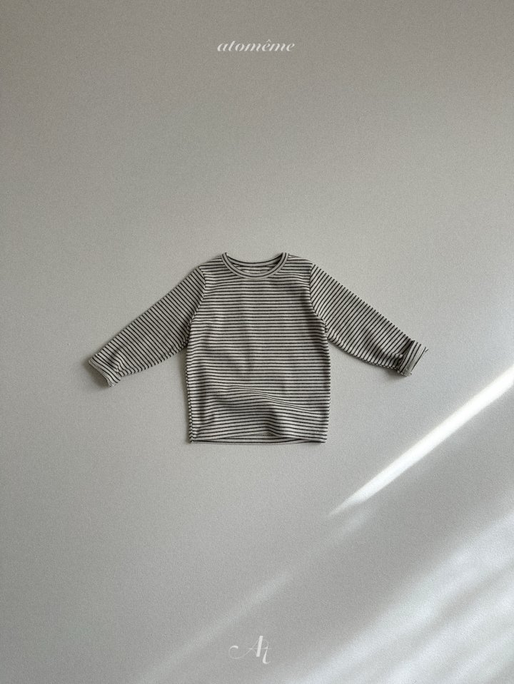 Atomeme - Korean Baby Fashion - #onlinebabyboutique - Iro Stripe Tee - 6