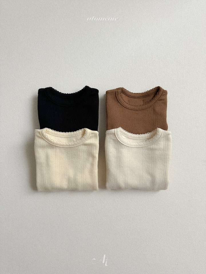 Atomeme - Korean Baby Fashion - #onlinebabyshop - Eyelet Tee