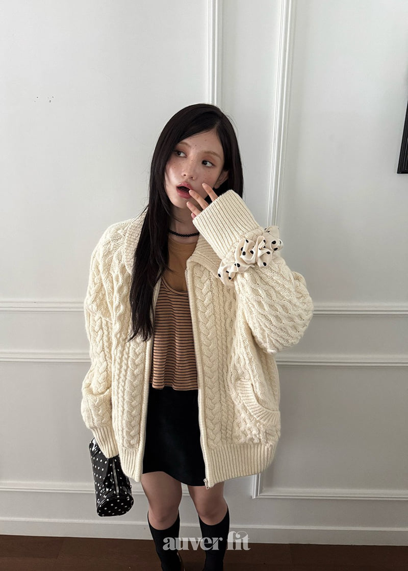 Auver_Fit - Korean Women Fashion - #momslook - Cable Knit Jumper