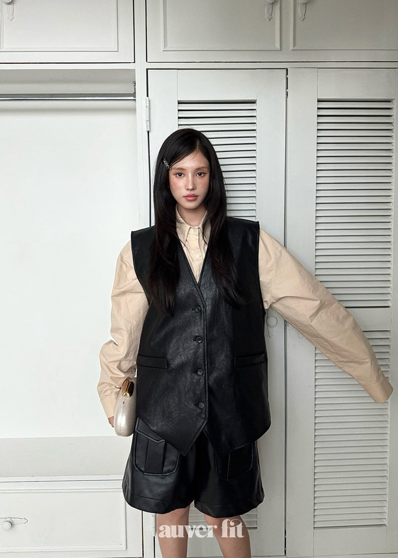 Auver_Fit - Korean Women Fashion - #womensfashion - Oversized Vest - 4