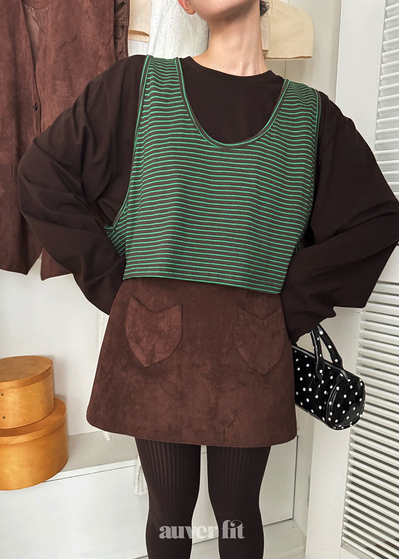Auver_Fit - Korean Women Fashion - #pursuepretty - Stripe Vest Tee - 12
