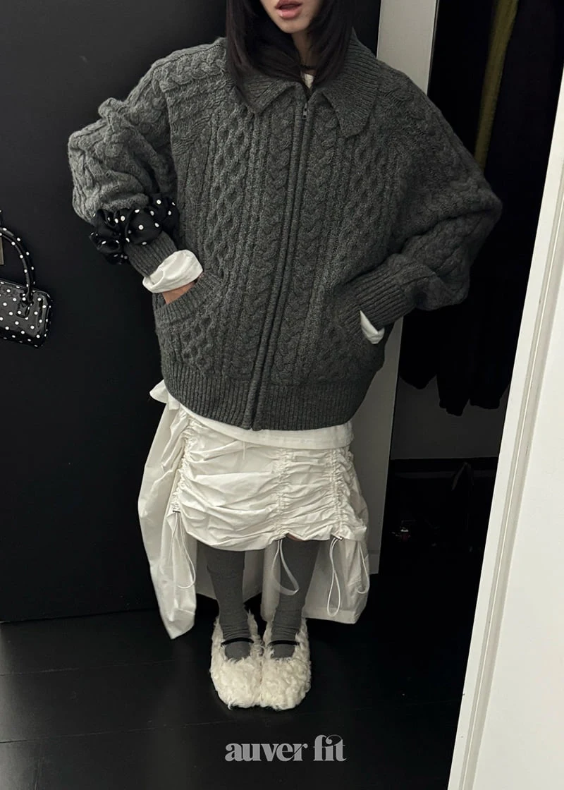 Auver_Fit - Korean Women Fashion - #restrostyle - Cable Knit Jumper - 6