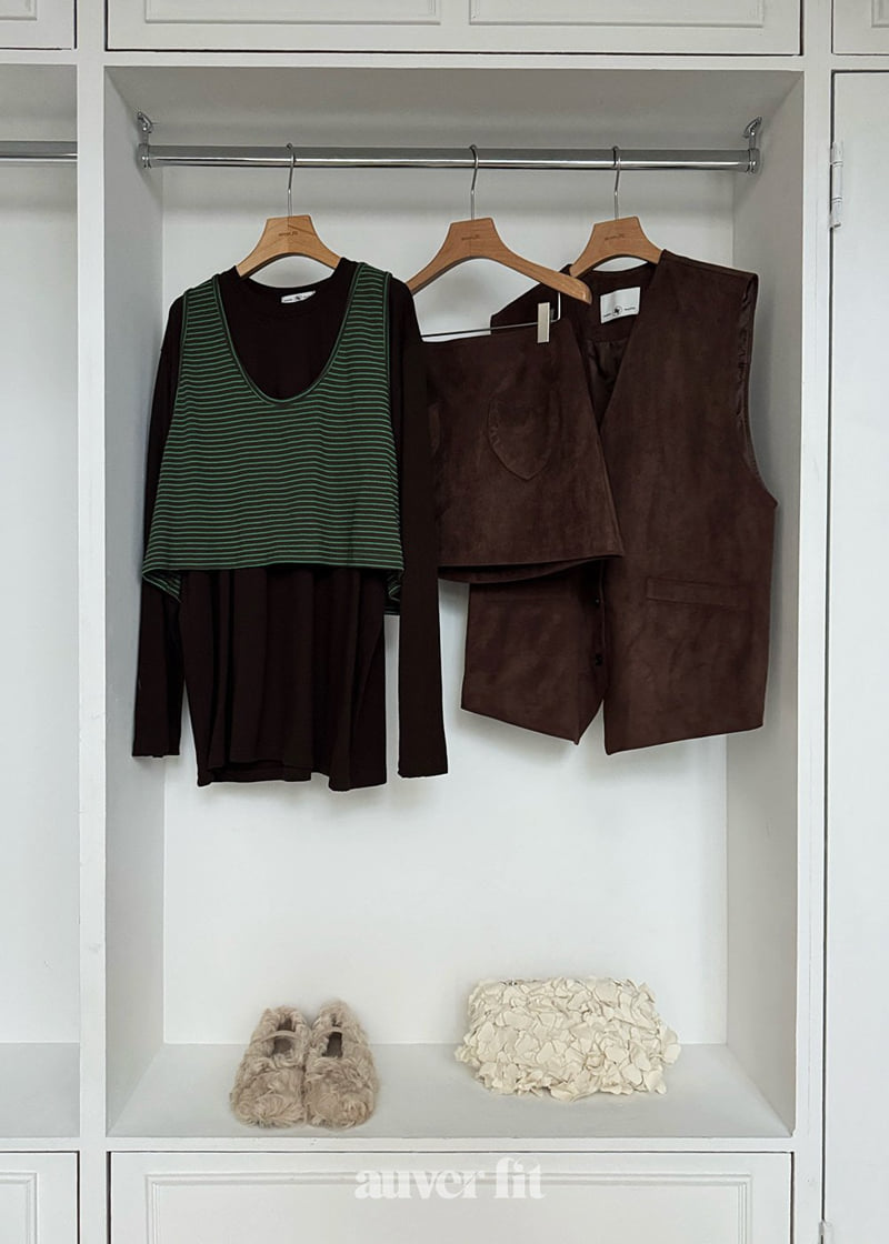 Auver_Fit - Korean Women Fashion - #vintagekidsstyle - Suede Oversized Vest - 6