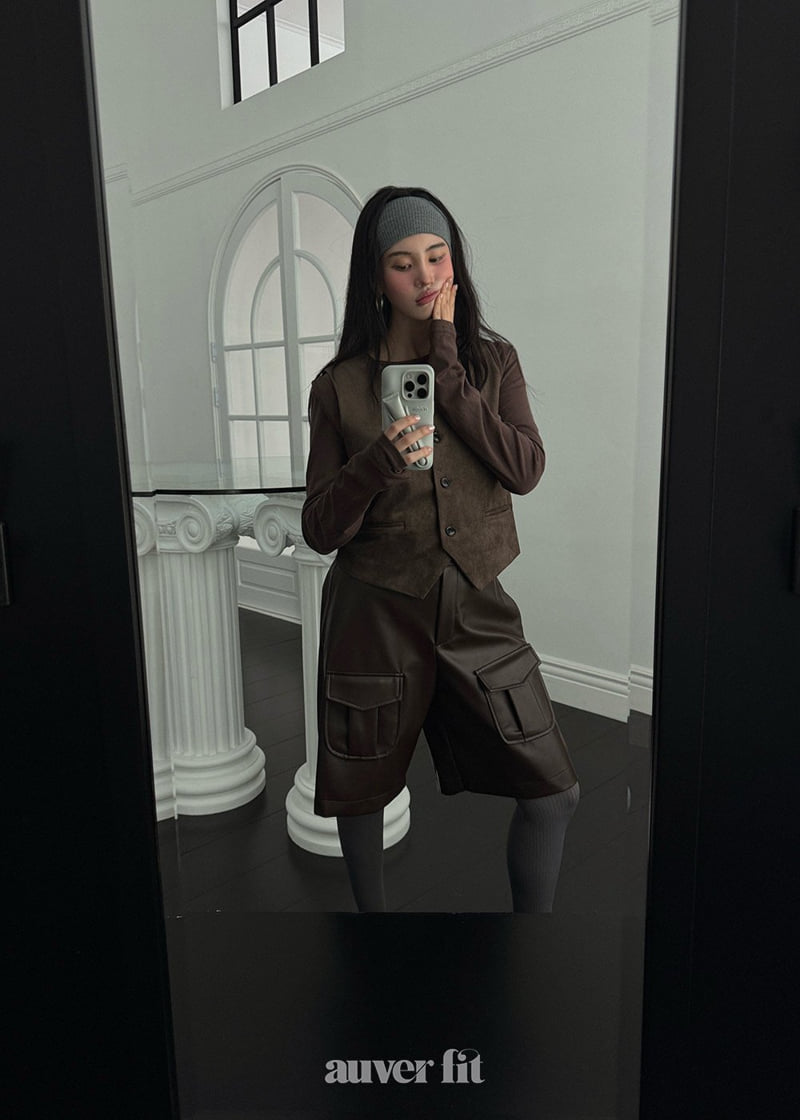 Auver_Fit - Korean Women Fashion - #womensfashion - Suede Vest - 3