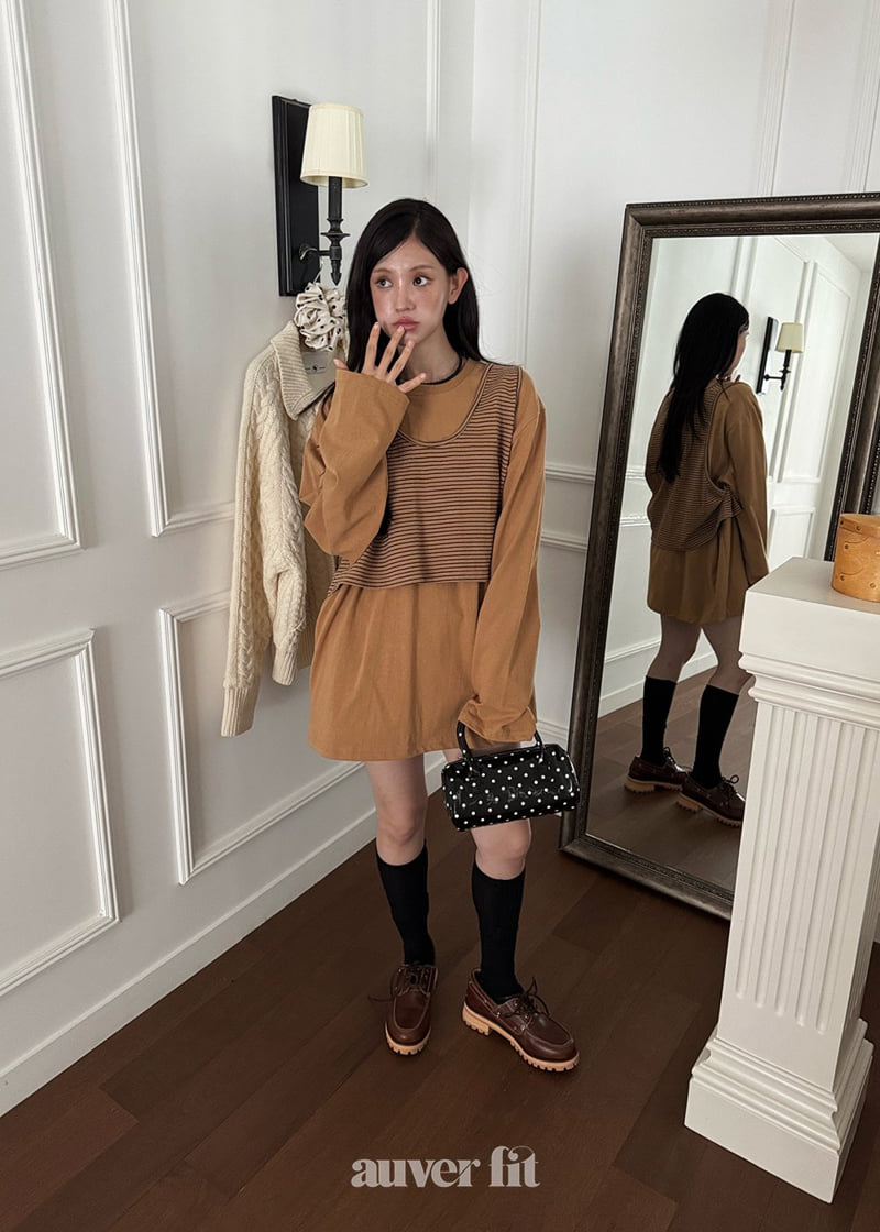 Auver_Fit - Korean Women Fashion - #womensfashion - Stripe Vest Tee