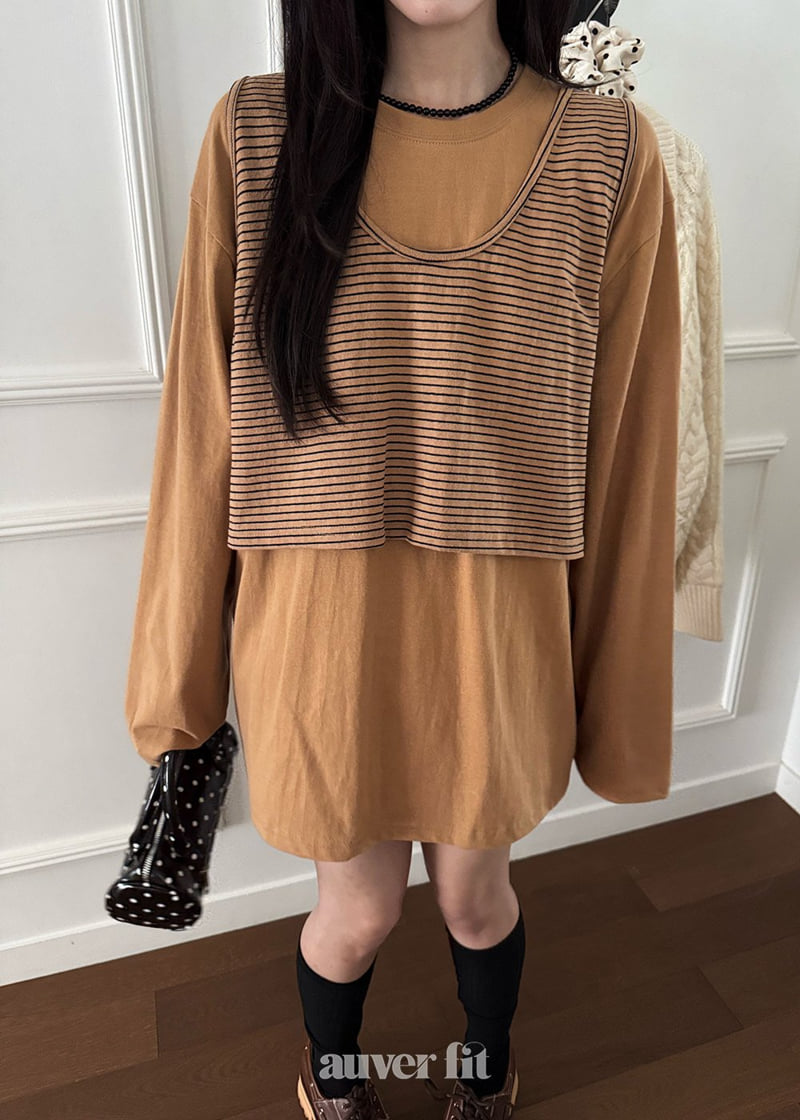 Auver_Fit - Korean Women Fashion - #womensfashion - Stripe Vest Tee - 3