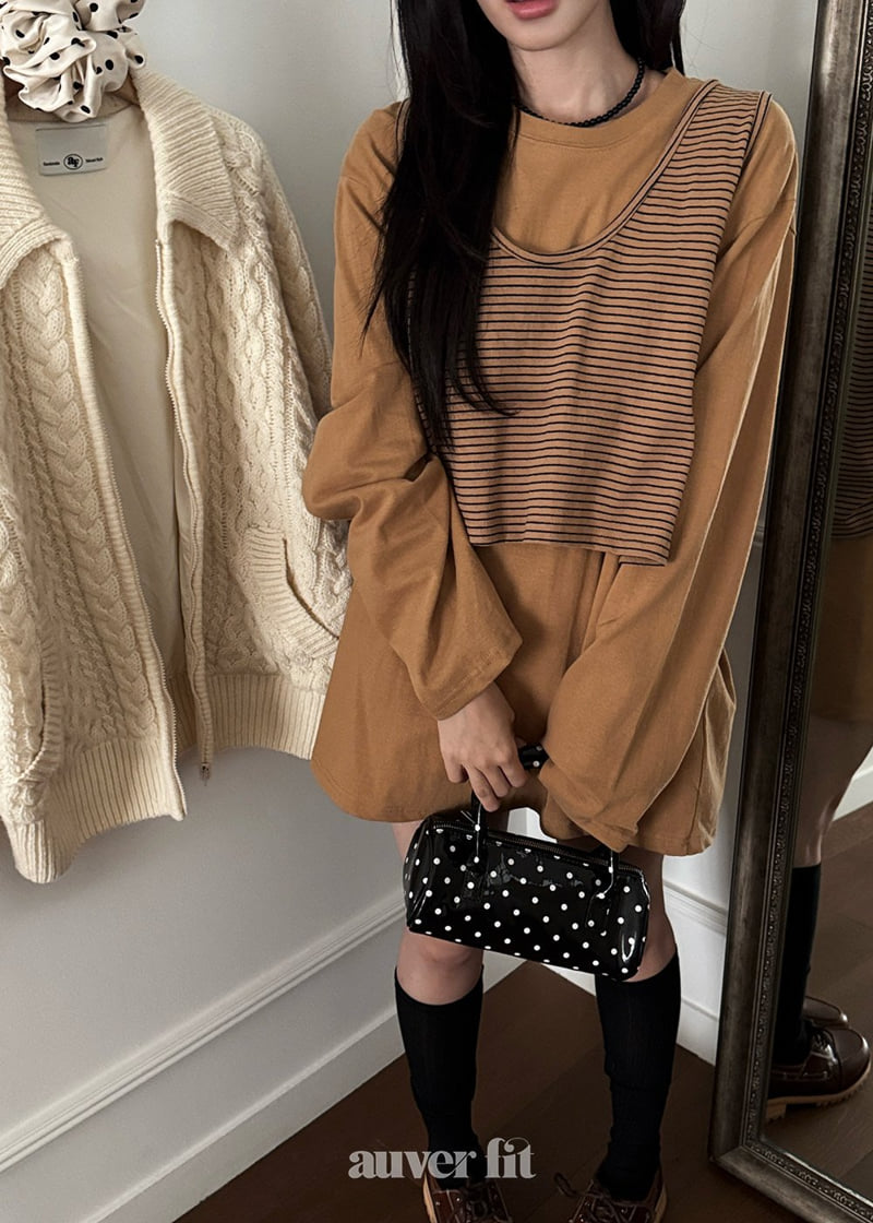 Auver_Fit - Korean Women Fashion - #womensfashion - Stripe Vest Tee - 5