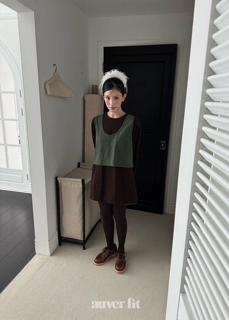 Auver_Fit - Korean Women Fashion - #womensfashion - Stripe Vest Tee - 9