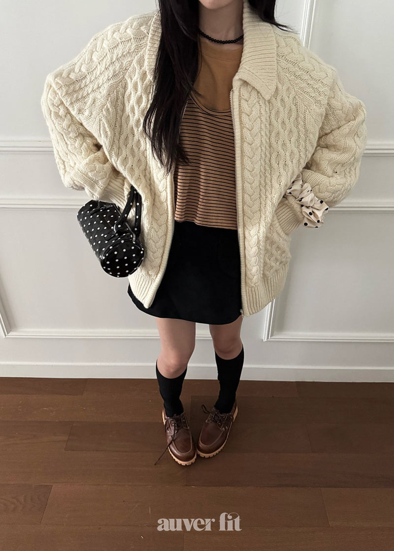 Auver_Fit - Korean Women Fashion - #womensfashion - Cable Knit Jumper - 2