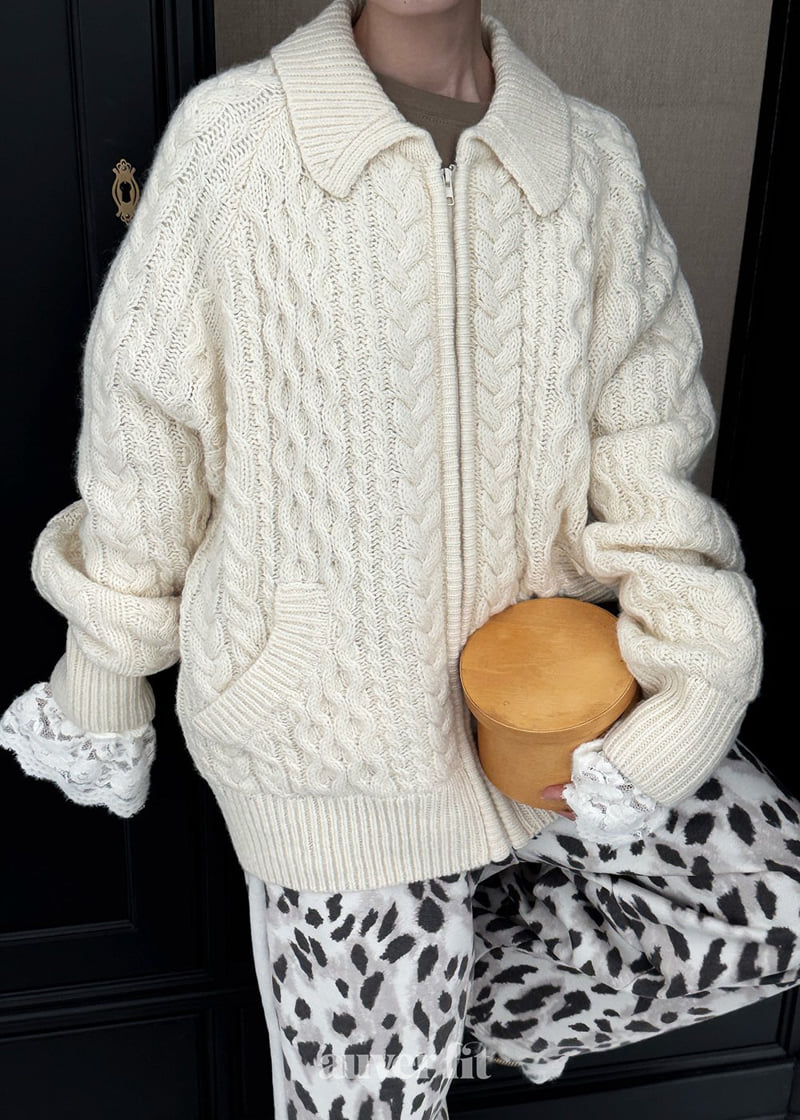 Auver_Fit - Korean Women Fashion - #womensfashion - Cable Knit Jumper - 8