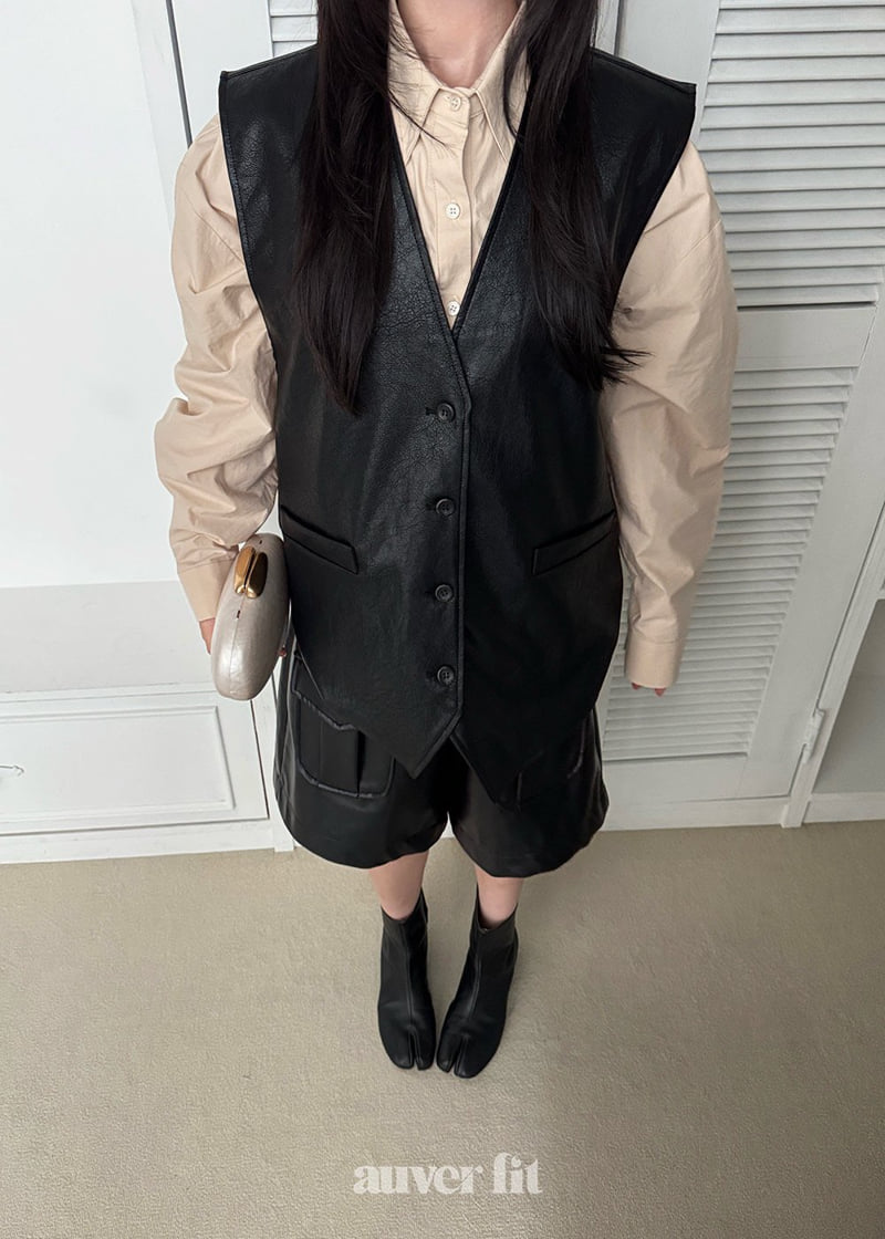 Auver_Fit - Korean Women Fashion - #womensfashion - Oversized Vest - 3
