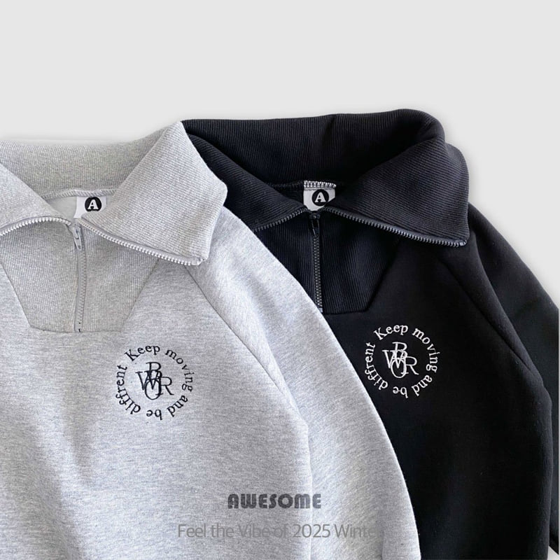 Awesome Bebe - Korean Children Fashion - #Kfashion4kids - High Neck Embroidered Collar Sweatshirt - 8