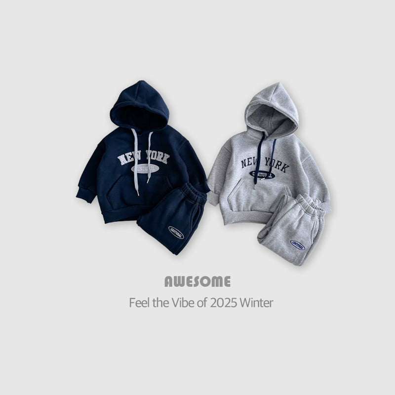Awesome Bebe - Korean Children Fashion - #childofig - Fleece New York Hoodie Set
