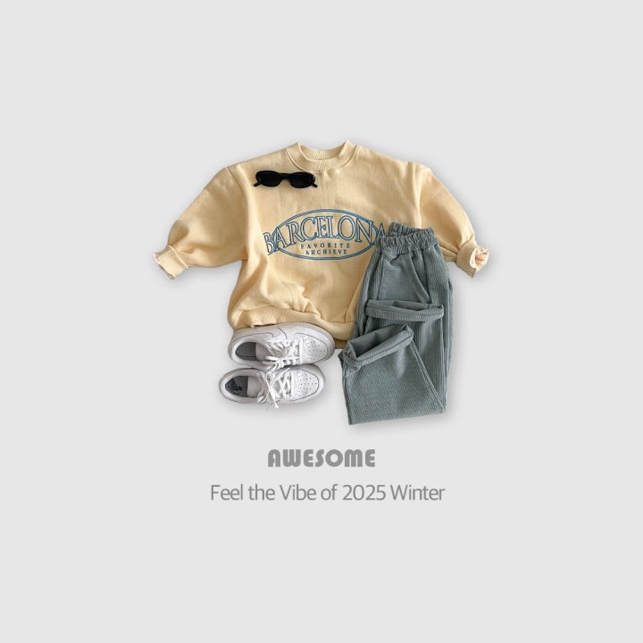 Awesome Bebe - Korean Children Fashion - #childofig - Brushed Corduroy Tapered Pants - 8