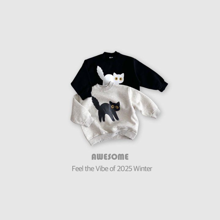 Awesome Bebe - Korean Children Fashion - #childofig - Cats Brushed Sweatshirt - 8