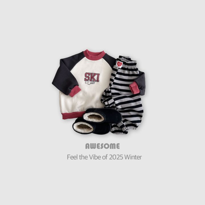 Awesome Bebe - Korean Children Fashion - #childofig - Ski Club Brushed Sweatshirt - 3