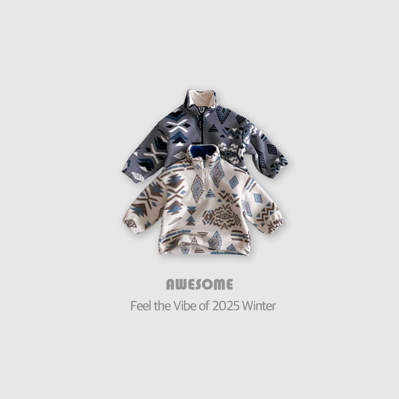 Awesome Bebe - Korean Children Fashion - #childofig - Ethnic Fleece Half-Zip - 4