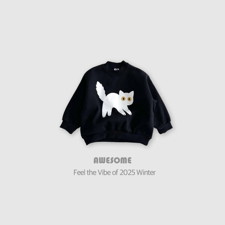 Awesome Bebe - Korean Children Fashion - #childrensboutique - Cats Brushed Sweatshirt - 9
