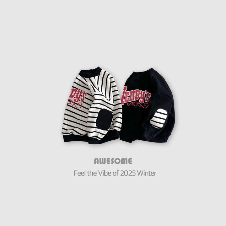 Awesome Bebe - Korean Children Fashion - #childrensboutique - Wendy Round Patch Brushed Sweatshirt - 7
