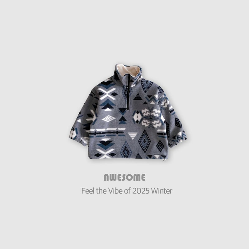 Awesome Bebe - Korean Children Fashion - #designkidswear - Ethnic Fleece Half-Zip - 5