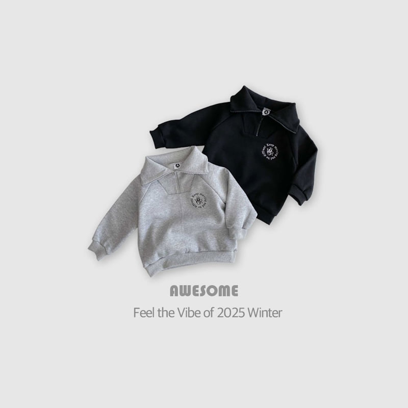 Awesome Bebe - Korean Children Fashion - #designkidswear - High Neck Embroidered Collar Sweatshirt - 2