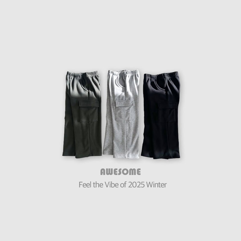 Awesome Bebe - Korean Children Fashion - #designkidswear - Mink Cargo Wide Pants