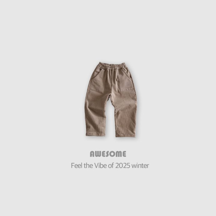 Awesome Bebe - Korean Children Fashion - #designkidswear - Brushed Corduroy Tapered Pants - 11