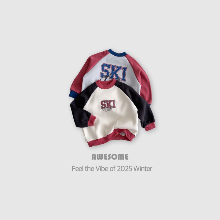 Awesome Bebe - Korean Children Fashion - #designkidswear - Ski Club Brushed Sweatshirt - 6