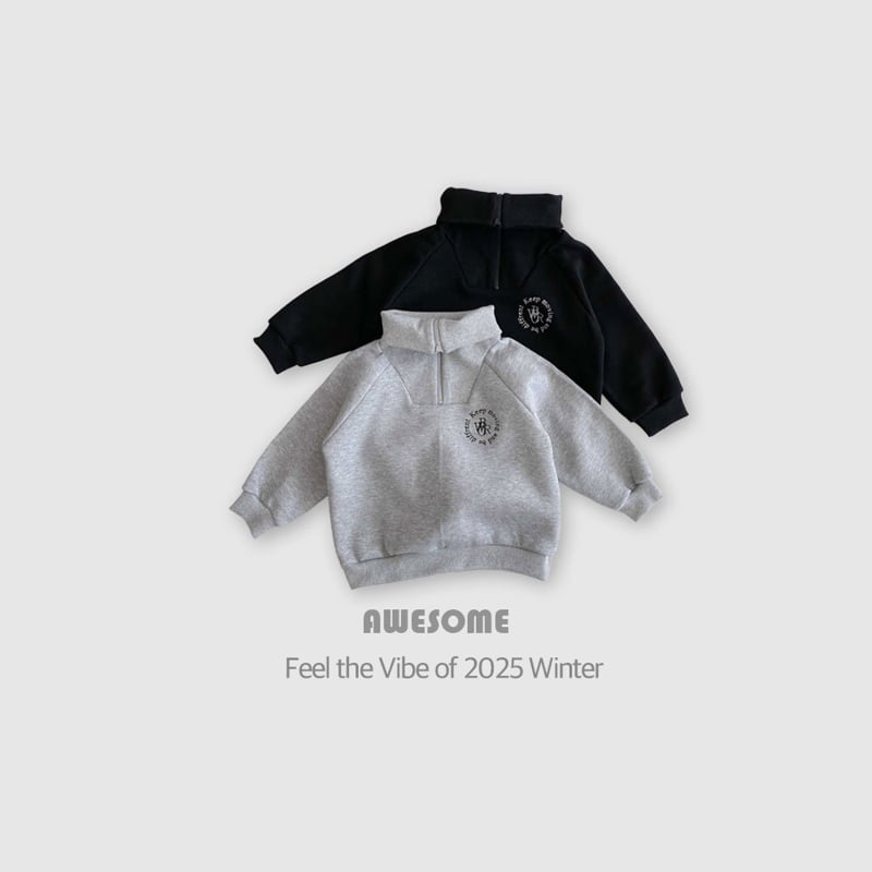 Awesome Bebe - Korean Children Fashion - #discoveringself - High Neck Embroidered Collar Sweatshirt - 3