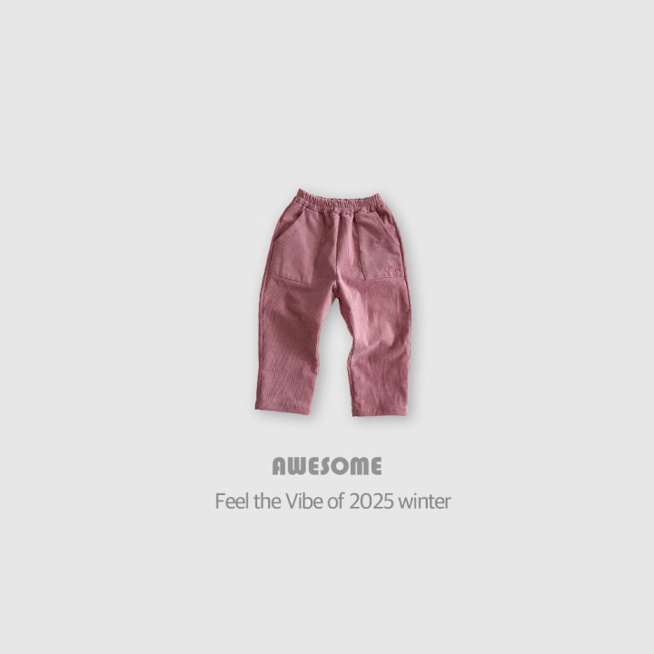 Awesome Bebe - Korean Children Fashion - #discoveringself - Brushed Corduroy Tapered Pants - 12