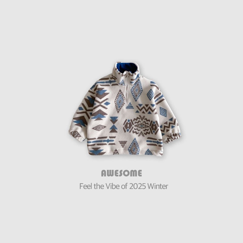 Awesome Bebe - Korean Children Fashion - #fashionkids - Ethnic Fleece Half-Zip - 7