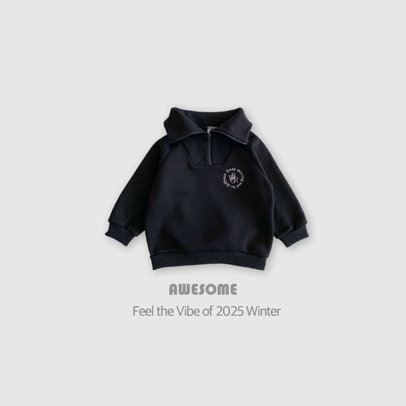 Awesome Bebe - Korean Children Fashion - #discoveringself - High Neck Embroidered Collar Sweatshirt - 4