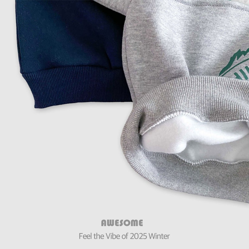 Awesome Bebe - Korean Children Fashion - #kidsshorts - Bear Half-Zip Top Bottom Set - 7