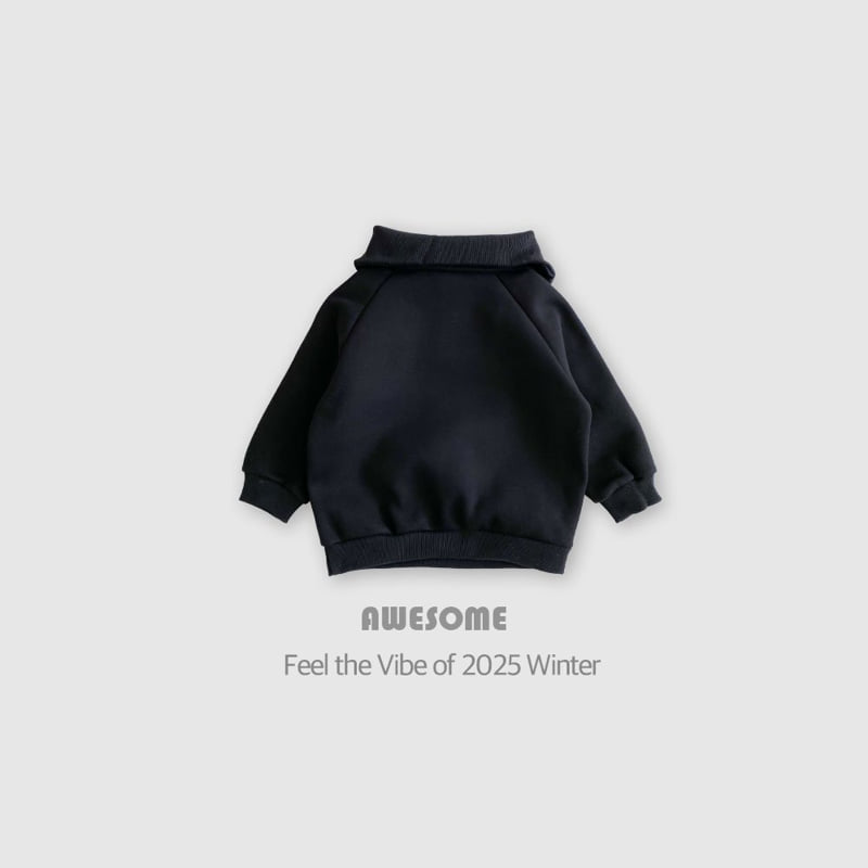 Awesome Bebe - Korean Children Fashion - #kidsshorts - High Neck Embroidered Collar Sweatshirt - 5