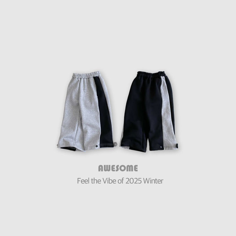 Awesome Bebe - Korean Children Fashion - #kidsshorts - Button Wide Pants - 2