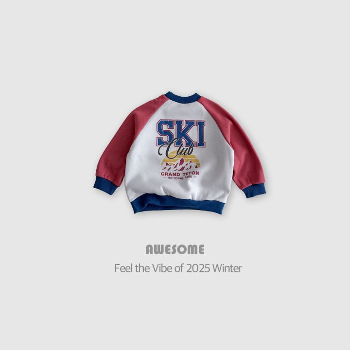 Awesome Bebe - Korean Children Fashion - #kidsshorts - Ski Club Brushed Sweatshirt - 9