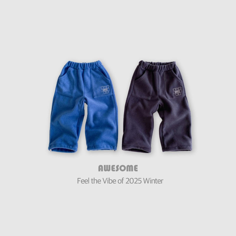 Awesome Bebe - Korean Children Fashion - #kidsshorts - Embroidered Fleece Two-Way Pants - 4