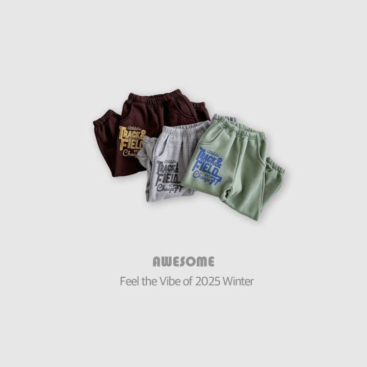 Awesome Bebe - Korean Children Fashion - #kidsstore - Brushed Track Field Pants - 5