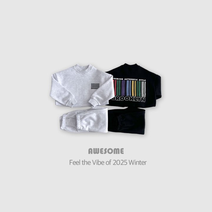 Awesome Bebe - Korean Children Fashion - #kidsstore - Rainbow Barcode Set - 2