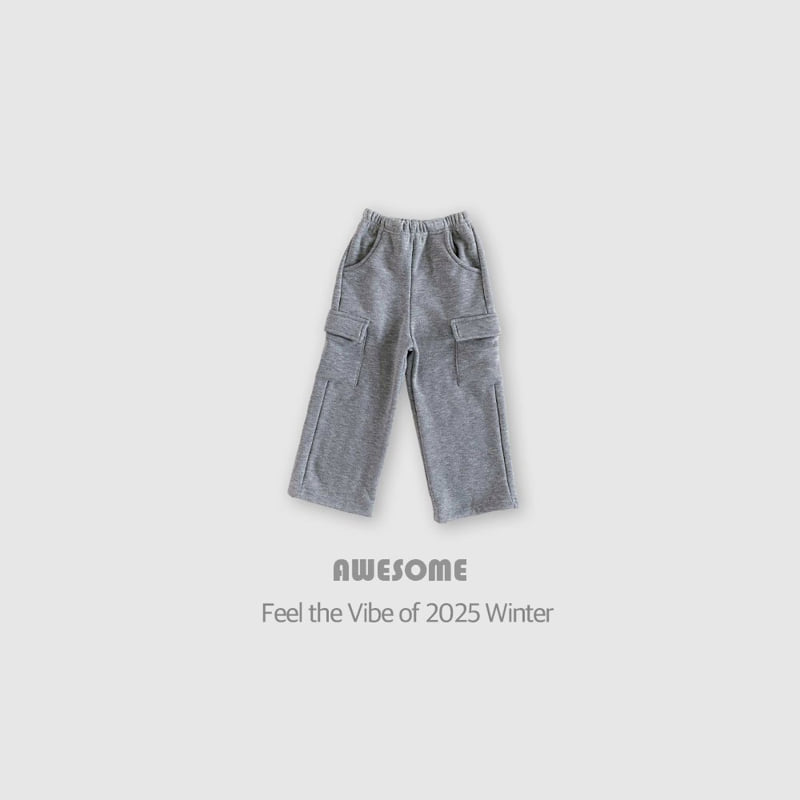 Awesome Bebe - Korean Children Fashion - #kidzfashiontrend - Mink Cargo Wide Pants - 6