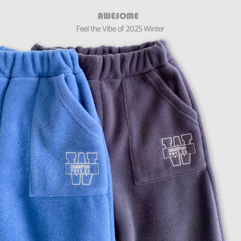 Awesome Bebe - Korean Children Fashion - #kidzfashiontrend - Embroidered Fleece Two-Way Pants - 5