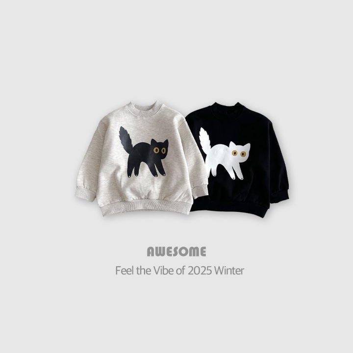 Awesome Bebe - Korean Children Fashion - #kidzfashiontrend - Cats Brushed Sweatshirt