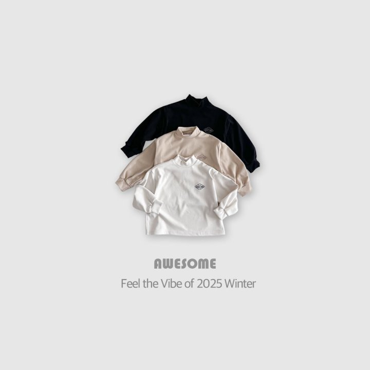 Awesome Bebe - Korean Children Fashion - #kidzfashiontrend - Bro Soft Loose Fit Mock Neck Tee - 9
