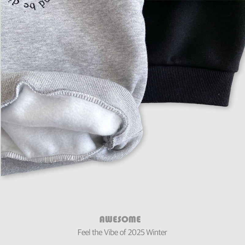 Awesome Bebe - Korean Children Fashion - #littlefashionista - High Neck Embroidered Collar Sweatshirt - 9