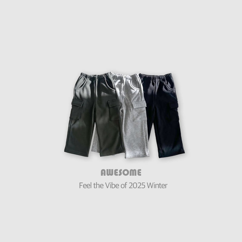 Awesome Bebe - Korean Children Fashion - #littlefashionista - Mink Cargo Wide Pants - 8